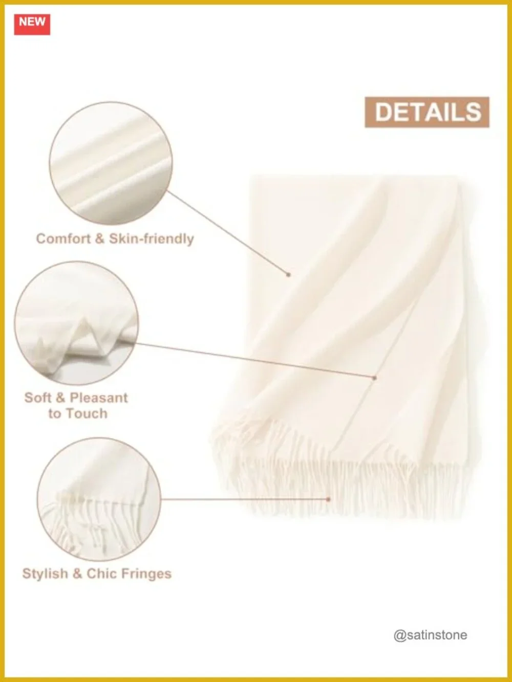 Pashmina Shawl Wrap Scarf for Evening Dresses & Weddings